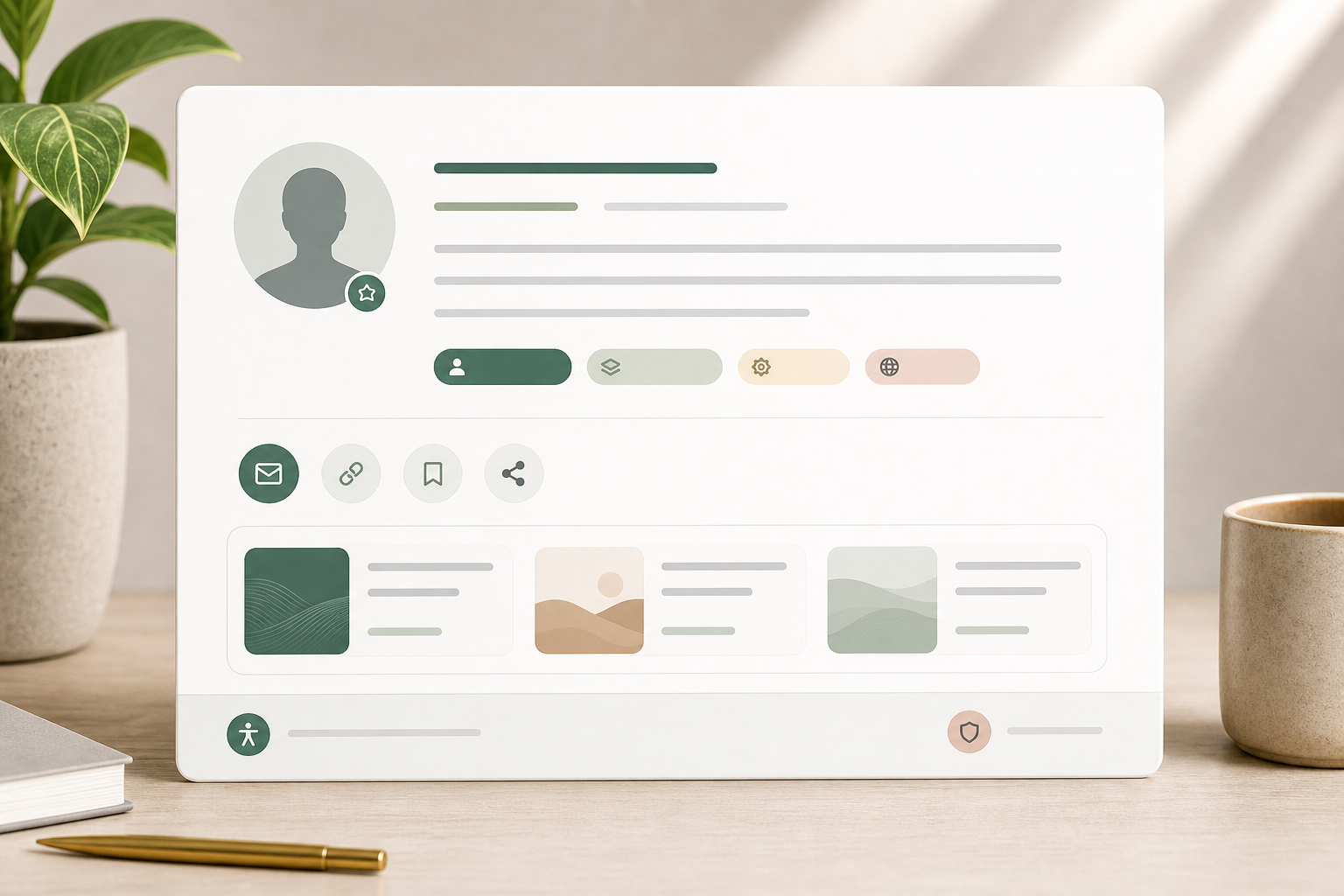 Editorial author box module with profile card, biography lines, and related article rows.