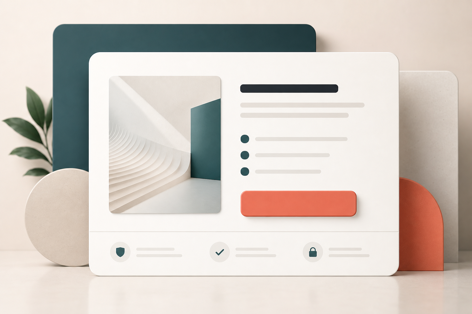 Editorial call-to-action panel with focused content blocks and action hierarchy.